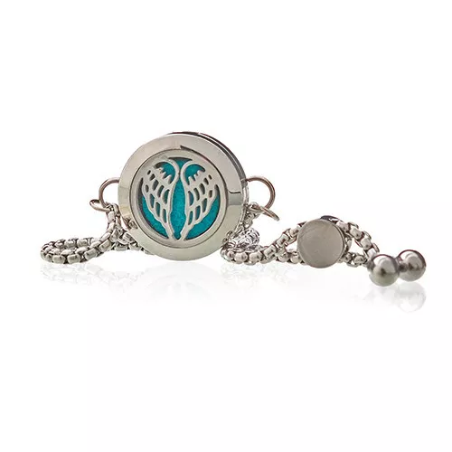 Engelsflügel 20mm - Edelstahl Aromatherapie-Armband