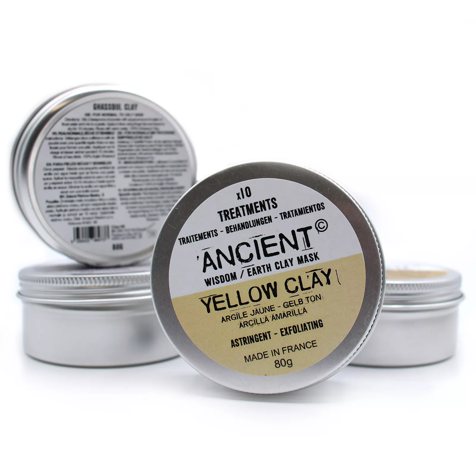 Gelber Sonnenkraft-Ton 80g - Tonpulver-Maske