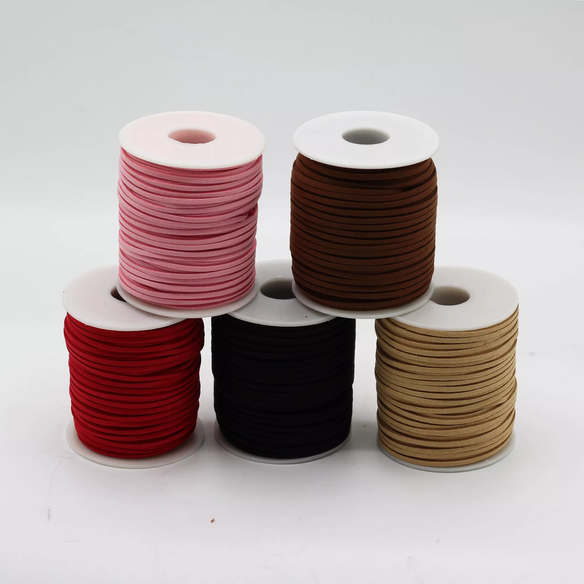 Wildlederimitat-Kordel Beige 2,5mm x45m - Kordelrolle