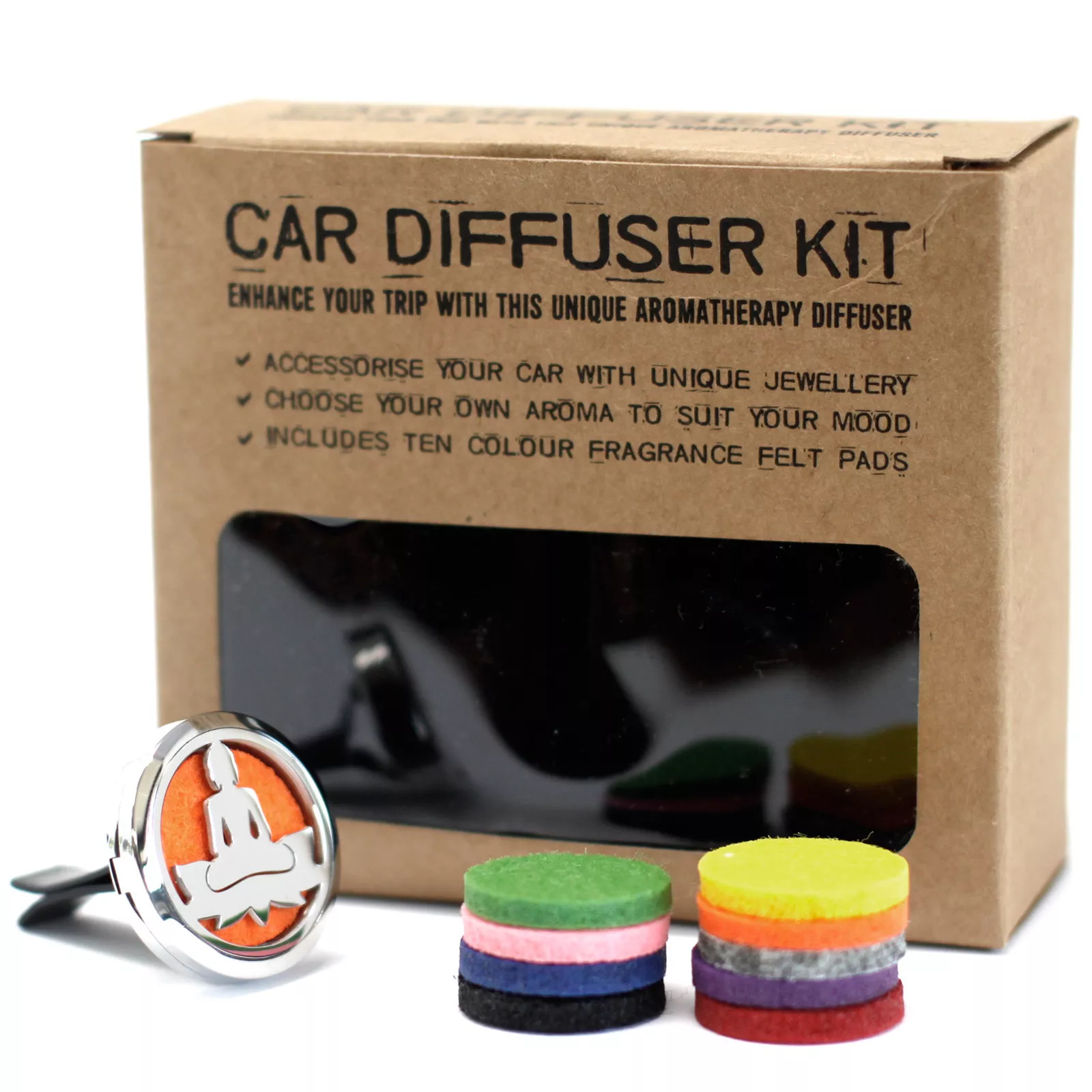 Lotusblüte (10 Stk) - Edelstahl Auto-Duftset
