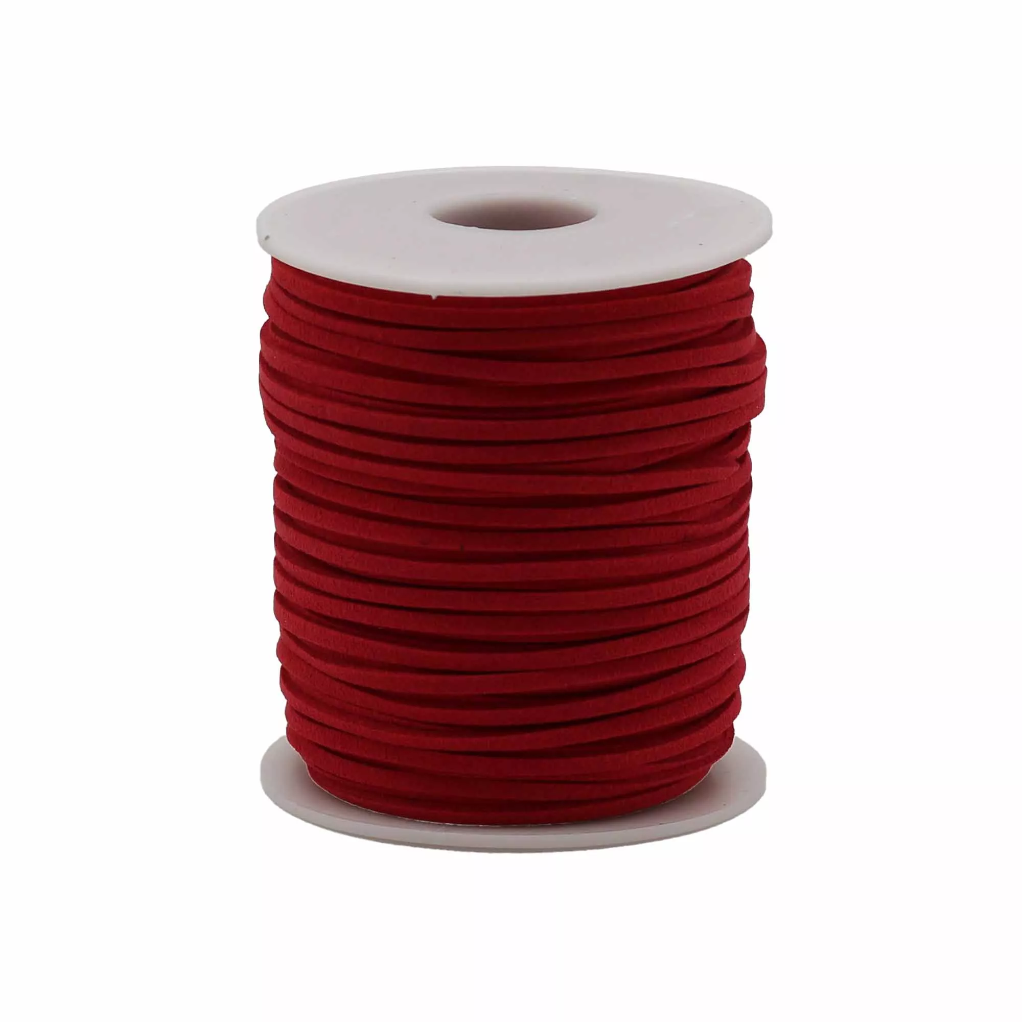 Wildlederimitat-Kordel Rot 2,5mm x45m - Kordelrolle
