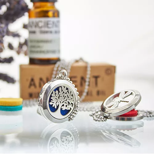 Lebensbaum 30mm (10 Stk) - Edelstahl Aromatherapie-Anhänger