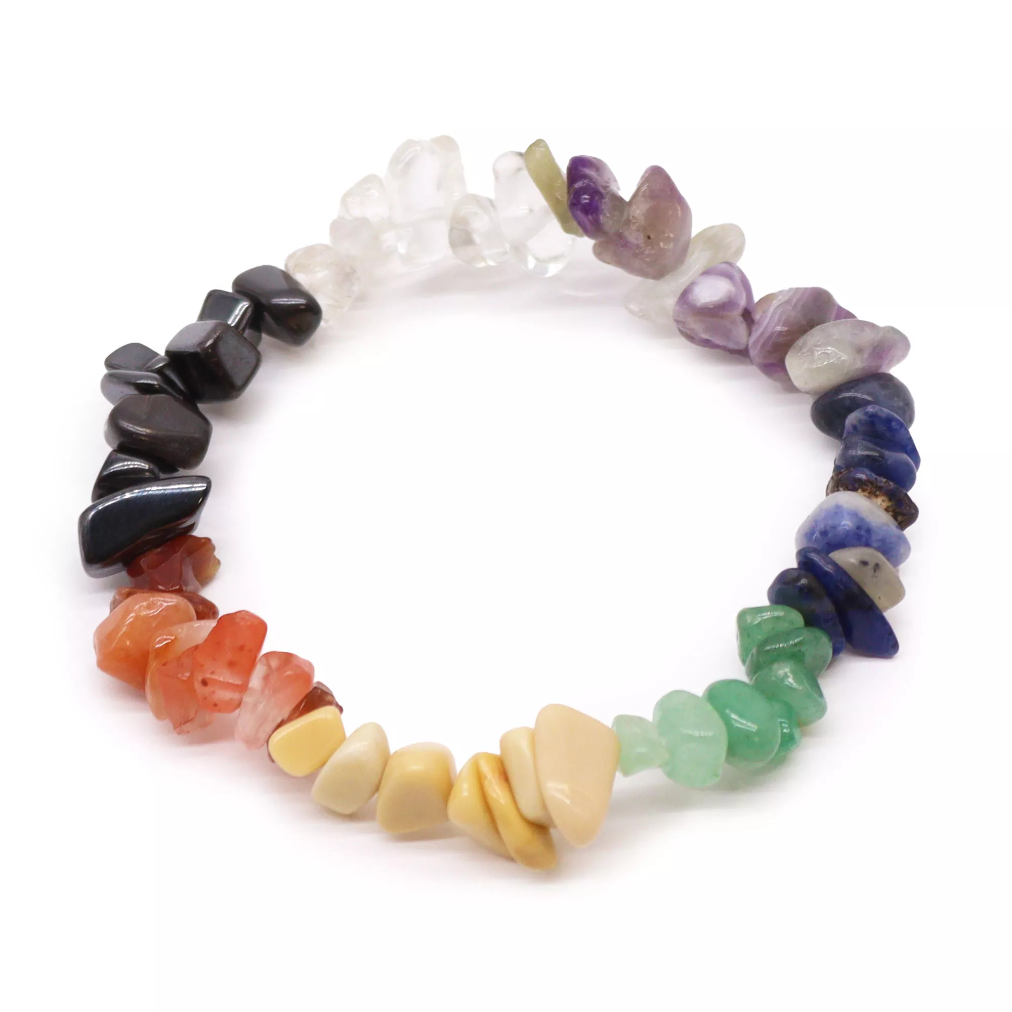 Chakra-Energie (7 Stk) - Edelstein-Armband