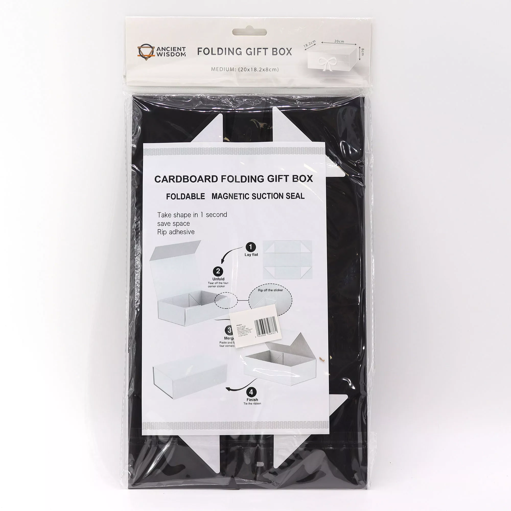 Elegante Box - Faltbare Geschenkverpackung mit Schleife