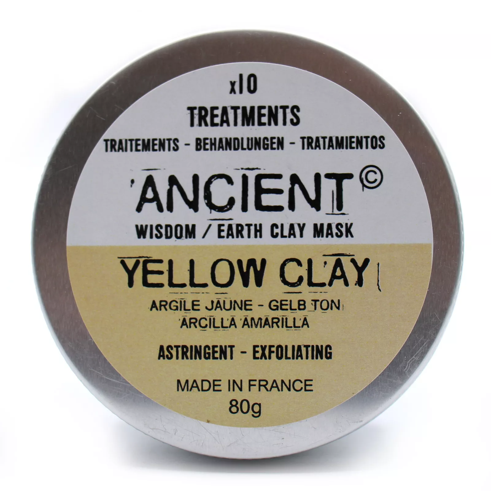 Gelber Sonnenkraft-Ton 80g - Tonpulver-Maske