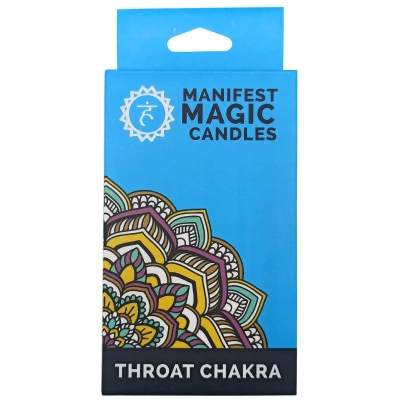 Halschakra (12 Stk) - Blaue Chakra-Kerzen