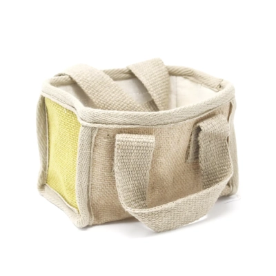 Mini-Korb 16x10x12cm Olive - Jute & Baumwolle Korb