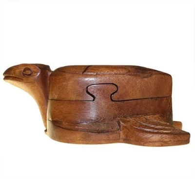 Schildkröten-Rätsel - Holzrätselbox
