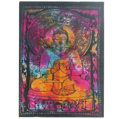 Buddha-Motiv - Baumwoll-Wandtuch