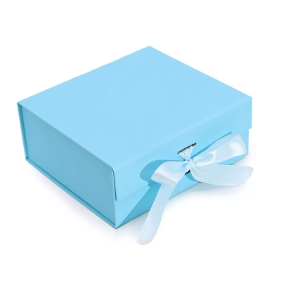 Blauer Zauber - Faltbare Geschenkbox 20x18.2x8 cm
