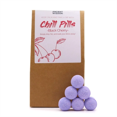 Schwarzkirsche (30 Stk) - Mini-Badebomben Geschenkset