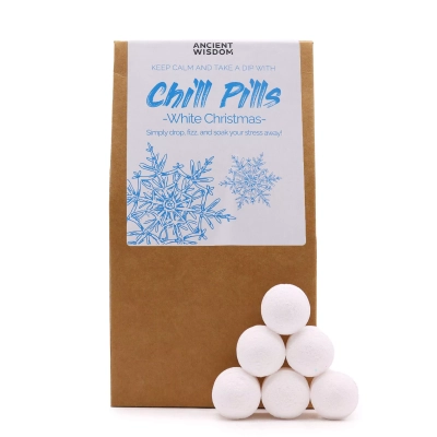 Weiße Weihnacht (30 Stk) - Mini-Badebomben Geschenkset